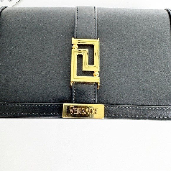 NWT Versace Grecca Goddess Mini Bag (without strap) Clutch in Black and Gold - Picture 7 of 11
